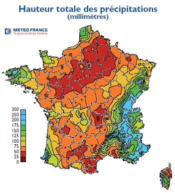 Précipitations novembre 2012