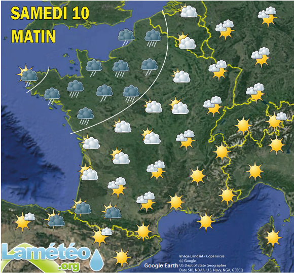 Prévisions météo de samedi